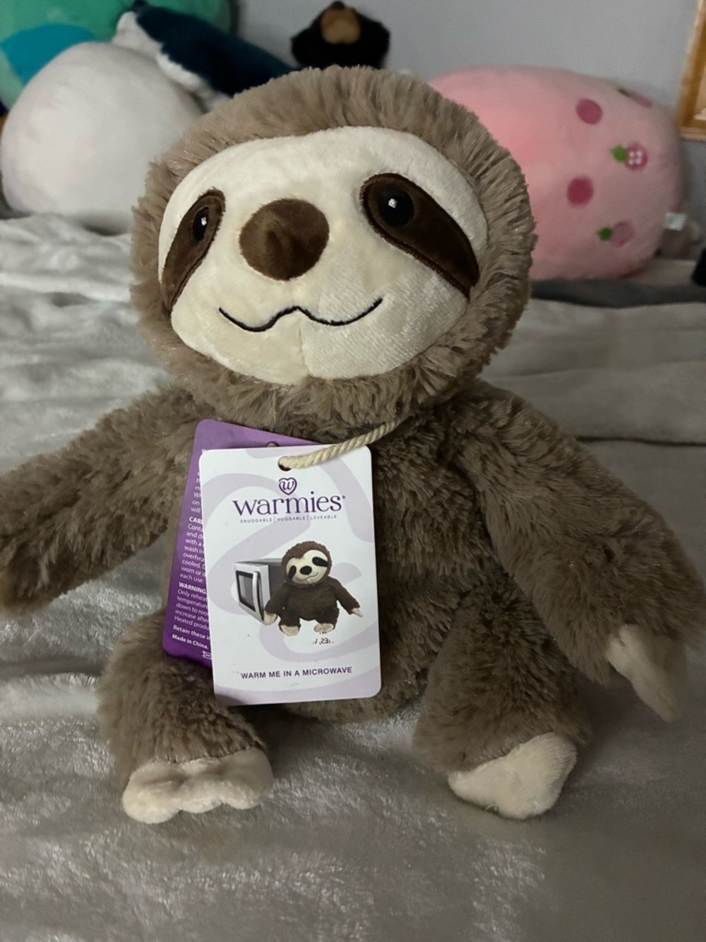 Warmies Plush Sloth Microwaveable Heat Pack - Brown